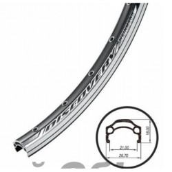 Weinmann Турист 28", 32 спиц, Двойной, черный с проточкой, высота: 18мм, ширина 26,4мм  (см. каталог)