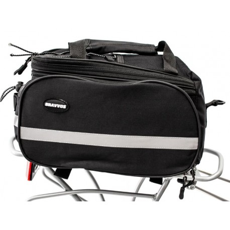 Велосумка BRAVVOS на багажник 30*21*17cm черный модель DT-001 водоотталк. материал