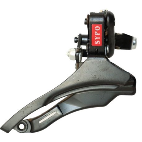 Перемикач перед. нижній хомут в/тяга  max-42T под трубу 31,8мм чорний SYPO YD-Q50
