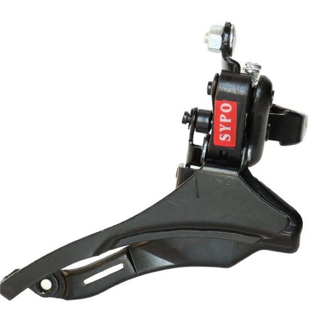 Перемикач перед. нижній хомут н/тяга  max-42T під трубу 28,6мм чорний SYPO YD-Q50