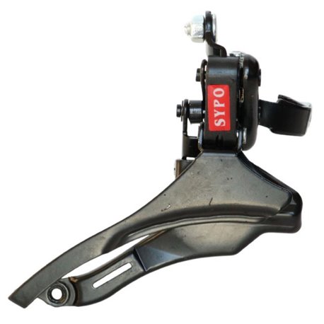 Перемикач перед. нижній хомут н/тяга  max-42T под трубу 31,8мм чорний SYPO YD-Q50
