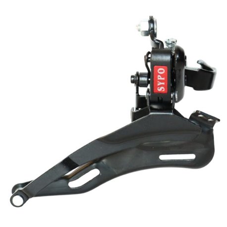 Перемикач перед. нижній хомут н/тяга  max-48T під трубу 28,6мм чорний SYPO YD-Q40