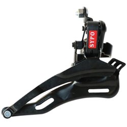 Перемикач перед. нижній хомут н/тяга  max-48T под трубу 31,8мм чорний SYPO YD-Q40