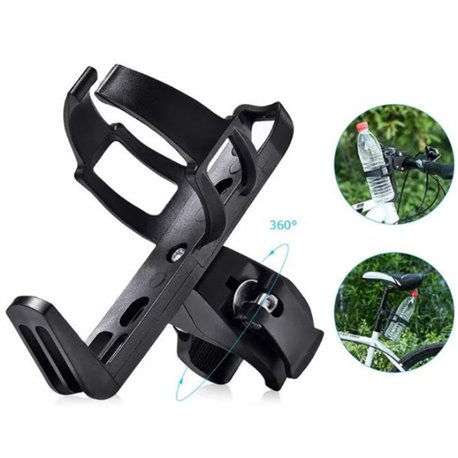 Фляготримач пластик чорний VLT BC-BH9224 з універсальним кріпленням