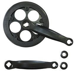 Шатун ST L140мм 32T під квадрат чорний HX HX-E-AM046 с Pl защитой