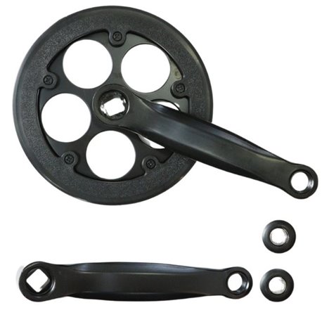 Шатун ST L140мм 32T під квадрат чорний HX HX-E-AM046 с Pl защитой