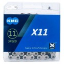 Ланцюг KMC X11 L-118 зв. silver/black із замком ланцюга 11 швидкостей
