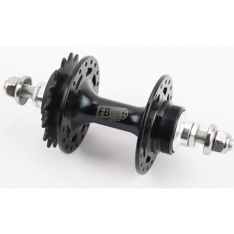 Втулка задняя FIX алюминиевая 14Gx36H с фиксированной передачей 16Т, резьба Flip-Flop, 2 пром-подшипники 6000 2RS, крепл. гайка,