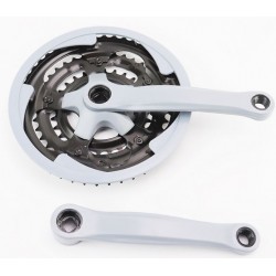 Шатуни "квадрат" 170мм, 48.38.28T MTB, сіро-сині GR 01 Китай