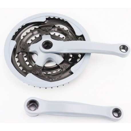 Шатуны "квадрат" 170мм, 48.38.28T MTB, серо-синие GR 01 (возможны потертости) Китай