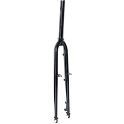 Вилка 28" жорстка disc/v-br ST 1-1/8 безрізьбова шток-290мм під ексцентрик чорний довжина ніг 500мм, шир 80мм