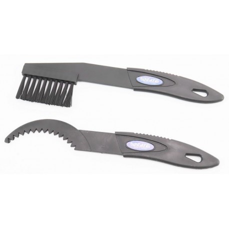 Щетка + гребенка для чистки звезд и цепи пластиковые комплект черные KL-7001+KL-7002