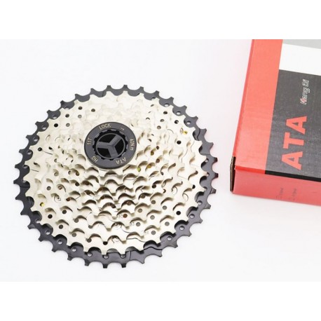 Кассета 10зв. 11.13.15.17.19.21.24.28.32.36Т (трансмиссия 3х10), серебристо-чёрная KDF-CS1036A ATA