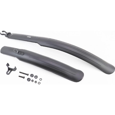 Крылья пластмассовые 26" MTB длинные, чёрные Китай