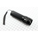 Ліхтар 1 LED (Zoom) ручний, алюмінієвий, під батарейки 3хAAA, чорний BL-8400-LM (без батарейок) Китай