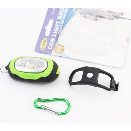 Фонарь универсальный 3 диода, влагозащитный, чёрно-зелёный LL-5658 (без батареек) Китай