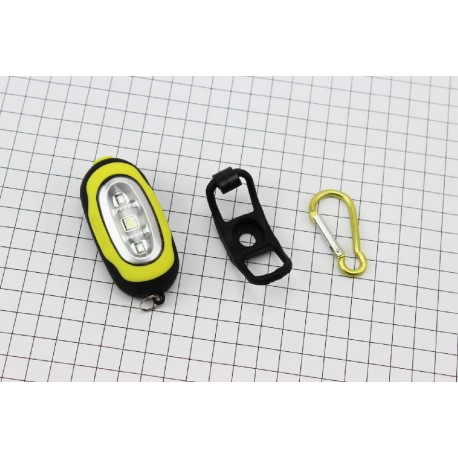 Ліхтар універсальний 3 діода, вологозахисний, чорно-жовтий LL-5658 (без батарейок) Китай
