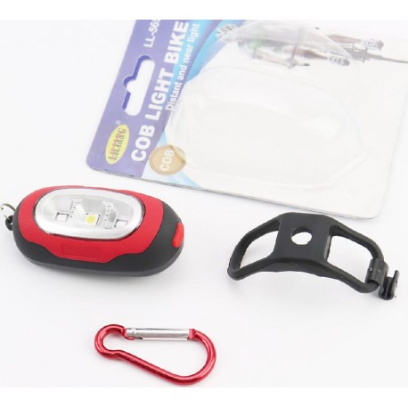 Ліхтар універсальний 3 діода, вологозахисний, чорно-червоний LL-5658 (без батарейок) Китай