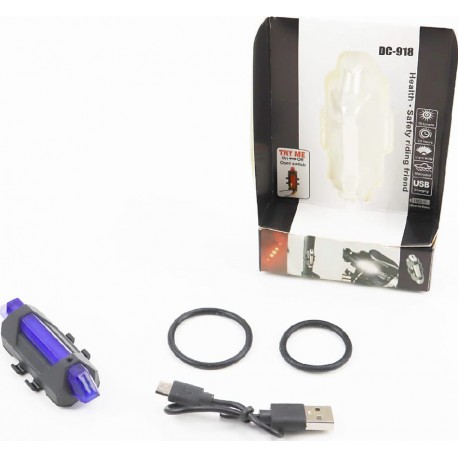 Фонарь универсальный 5 диодов 15 lumen, Li-ion 3.7V 330mAh зарядка от USB,  синий BS-216/DС-918 Китай