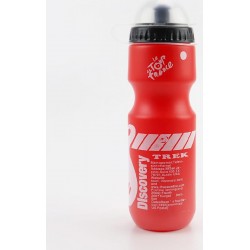 Фляга пластикова 550мл, з захисною кришкою, червона з малюнком білим "Trek" Китай