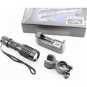 УЦЕНКА Фонарь передний 1 диод 2800 lumen алюминиевый, Li-ion 3.7V 4200mAh чёрный BL-1836 (без батареи) Китай