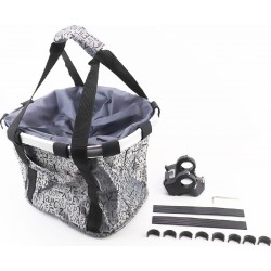 Кошик передній (сумка), кріпл. швидкознімне на кермо, сірий Китай (409968)