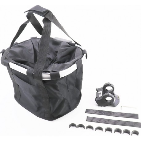 Корзина передняя (сумка), крепл. быстросъёмное на руль, чёрная Китай