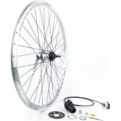 Колесо 28" заднє V-brake, обід "крапля" алюмінієвий, втулка на 3 швидкості Shimano Nexus 14Gх36H, кріпл. гайка, "GRAVITY" Китай