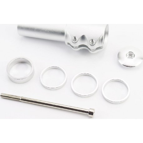 УЦІНКА вело Подовжувач штока вилки 1-1/8” (28,6 мм)х115мм, алюмінієвий, сірий (без болтів) Китай