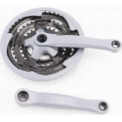 УЦІНКА вело Шатуни "квадрат" 170мм, 48.38.28T MTB, сірі GR 01 (битий пластик захист, можливі потертості) Китай