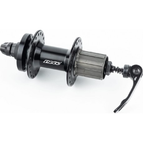 Втулка задняя MTB алюминиевая 14Gx36H под кассету 8-10зв, Disk-brake, крепл. эксцентрик, чёрная MS37R Neco