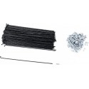 Спиця 14Gх186мм (100шт к-кт), чорна Китай