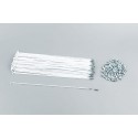 Спиця 14Gx255мм (100шт к-кт), біла Китай