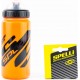 Фляга пластиковая 600мл, с защитной крышкой, оранжево-чёрная SWB-528-М SPELLI