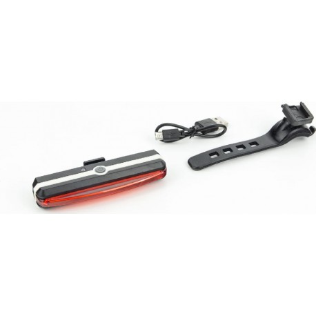 Фонарь задний 100 lumen, Li-ion 3.7V 500mAh зарядка от USB, влагозащитный, чёрно-белый RPL-2266 Китай