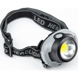 Ліхтар налобний COB, під батарейки 3хAAA, чорно-сірий KX-1801 (без батарейок) Китай