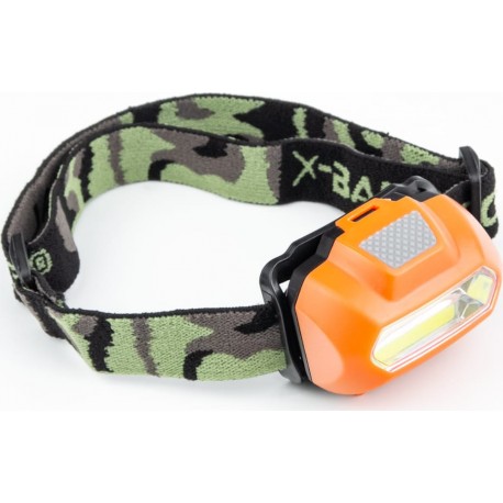 Ліхтар налобний COB 130 lumen, під батарейки 3хAAA, чорно-помаранчевий BL-2088 Китай