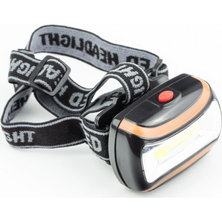 Ліхтар налобний COB, під батарейки 3хAAA, чорний CH-2016 (без батарейок) Китай