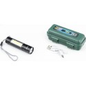 Фонарь 1 LED+COB 300 lumen ручной, алюминиевый, Li-ion 3.7V 450mAh зарядка от USB чёрный BL-510 Китай