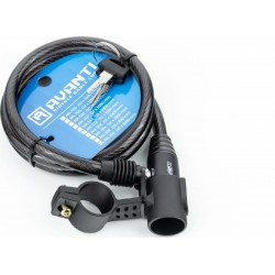 Замок протиугінний тросовий 1000х10мм під ключ, кріпл. за трубу сидіння, AGL-102 AVANTI