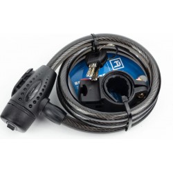 Замок противоугонный тросовый 1000х12мм под ключ, крепл. за трубу сидения, AGL-507 AVANTI