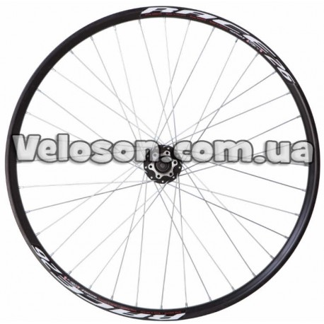 Колесо пер. VLT  24" под диск. обод двуст. AL 36H ED Втулка ST SHUNFENG SF-H25F с QR черн.