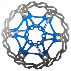 Тормозной диск 160мм, крепл. 6 болтов, на алюминиевом пауке, синий FD-01 SNAIL