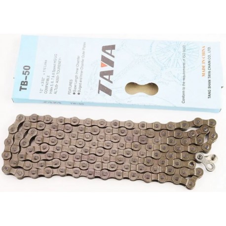 Цепь приводная 1/2х3/32х116L на 6/7скоростей, коричневая TB-50 TAYA