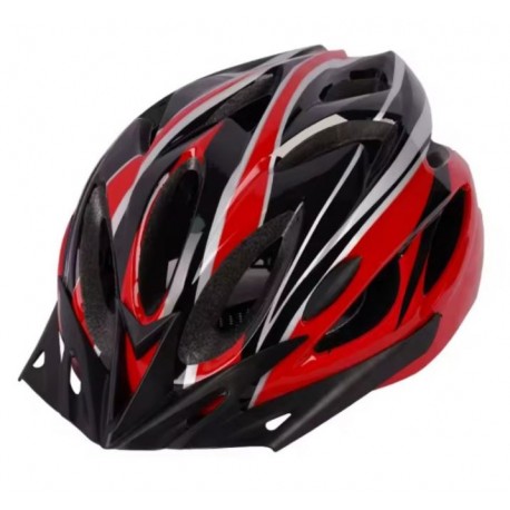 Шлем велосипедный легкий из плотного пенопластного материала красный