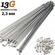 Спиця сталь 13G x 218мм CP Хром + хром ніпель, 13G, 2.3mm, Тайвань SLE , упаковка - 100 шт, калькул. розрахунку довж. див. onlin