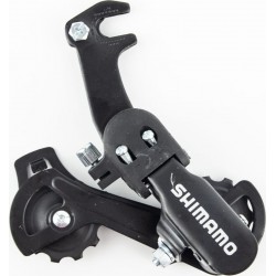 Перемикач ланцюга задній 6/7зв. кріпл. гачок, чорний Tourney RD-TZ 31, НЕ оригінал SHIMANO