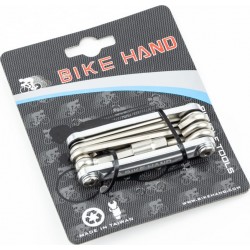 Ключ-набор 9 предметов (шестигранники 2,2.5,3,4,5,6,8мм, отвёртки прямая и фигурная), YC-262 BIKE HAND