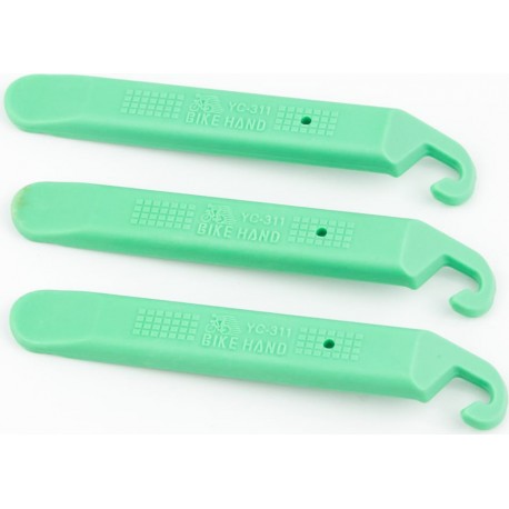 Лопатки бортировочные 3 шт к-кт, пластмассовые, зелёные YC-311 BIKE HAND