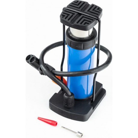 Насос ножний "підлоговий" алюмінієвий, під штуцера Schrader&Presta, синій H-PU07 Китай